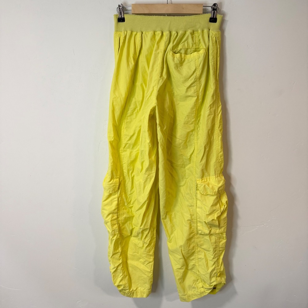 Free People Neon Yellow Cargo Track Pants - Picture 2 of 7